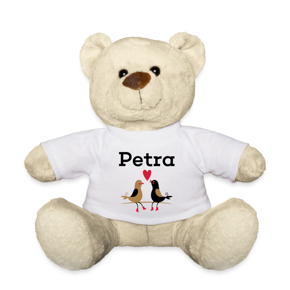 Personalisiertes Kuscheltier Stofftier Teddy - weiß