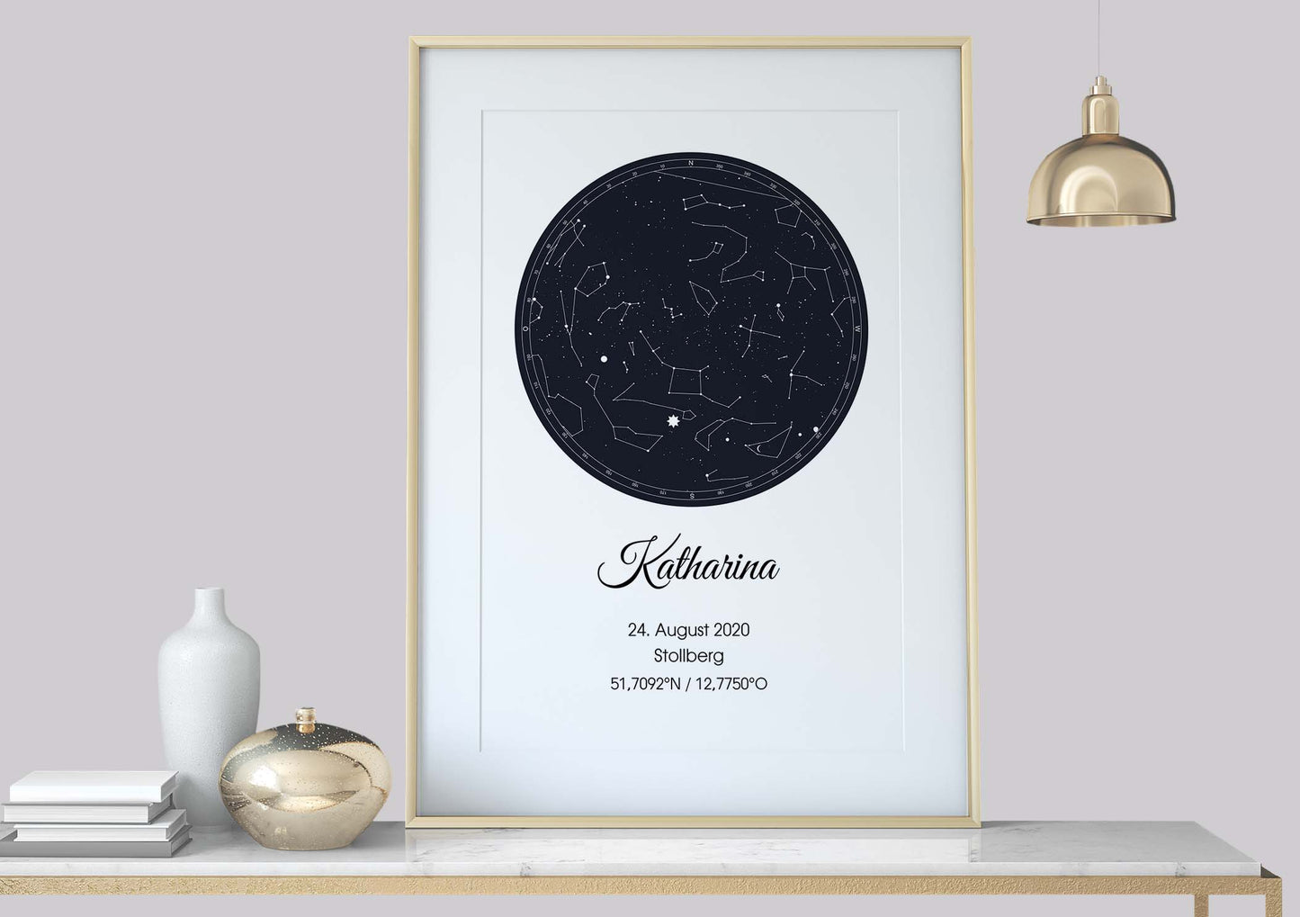 Sternenkarte Poster Sternenhimmel personalisiert