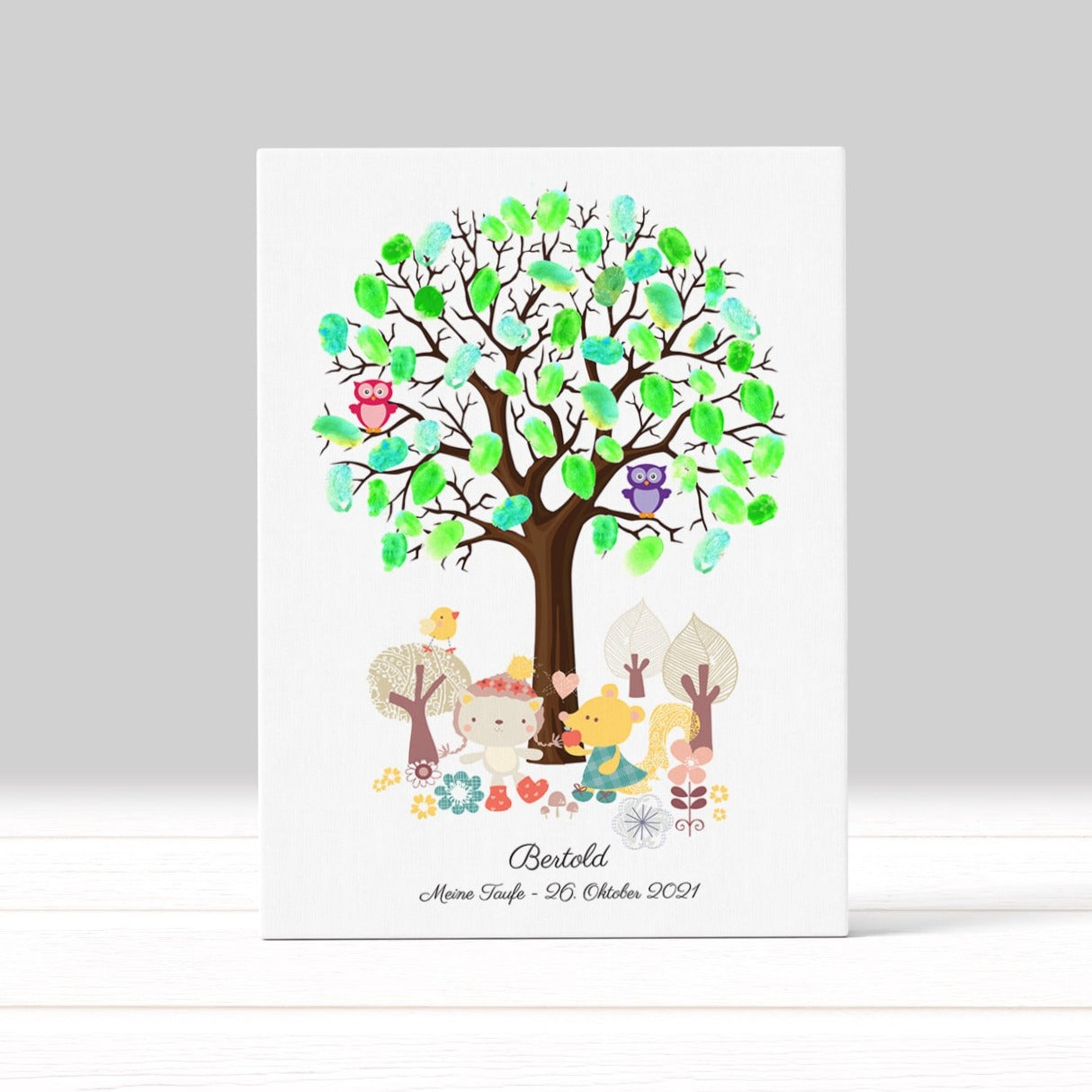 Taufgeschenk Fingerabdruck-Gästebuch Taufe