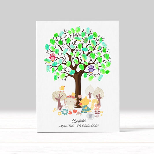 Taufgeschenk Fingerabdruck-Gästebuch Taufe