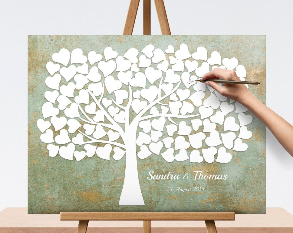 Gästebuch Hochzeit, Hochzeitsgästebuch Vintage Boho