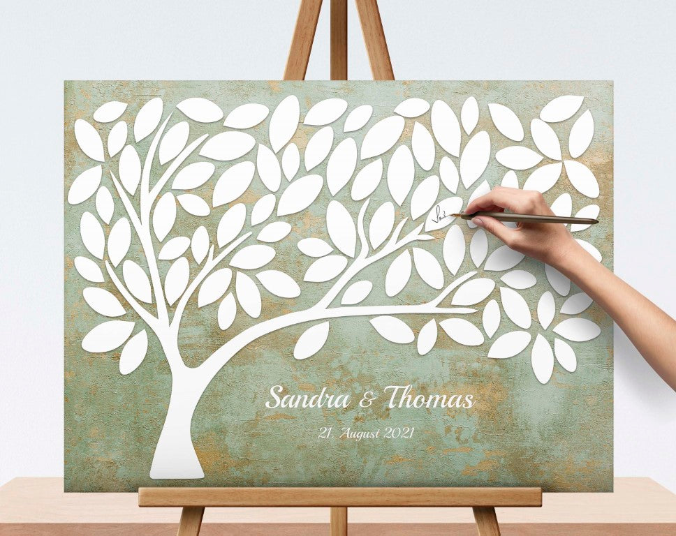 Gästebuch Hochzeit, Hochzeitsgästebuch Vintage Boho