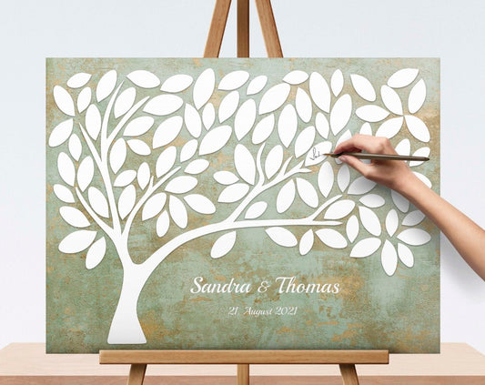 Gästebuch Hochzeit, Hochzeitsgästebuch Vintage Boho