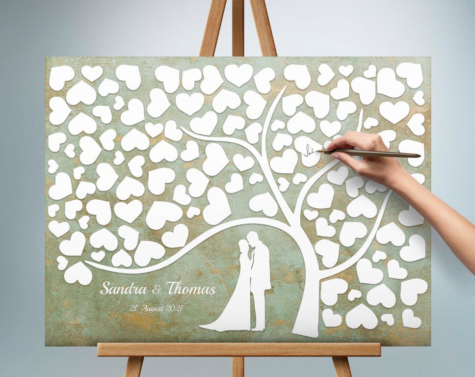 Gästebuch Hochzeit, Hochzeitsgästebuch Vintage Boho