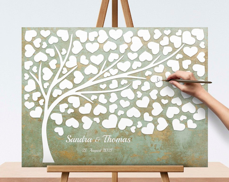 Gästebuch Hochzeit, Hochzeitsgästebuch Vintage Boho