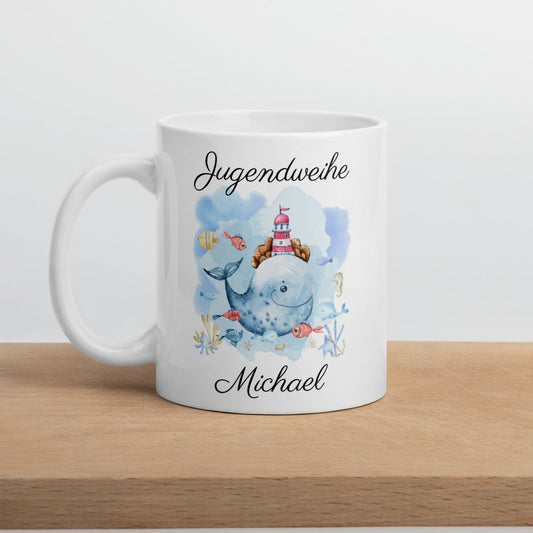 Jugensweihe Geschenk personalisierte Tasse