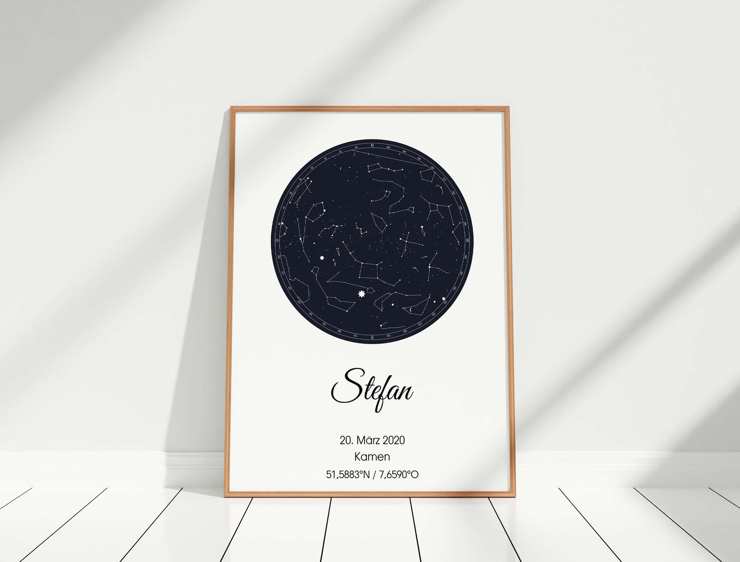 Sternenkarte Poster Sternenhimmel personalisiert